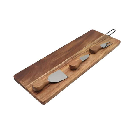Tabla P/Queso 4Pcs 53X16X15Cm Madera Acacia