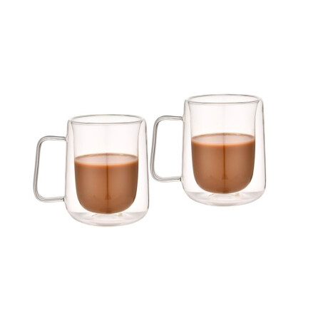 Set 2 tazas doble pared 300 ml TRANSPARENTE