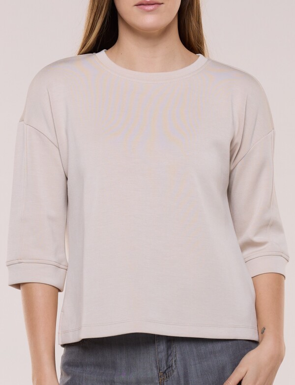 Buzo Comfy Manga Amplia BEIGE