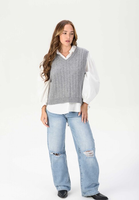 Chaleco Luz Gris