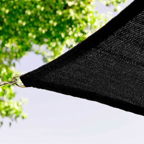Lona Toldo Vela Rectangular Filtro Uv 3X4m Sombra Negro