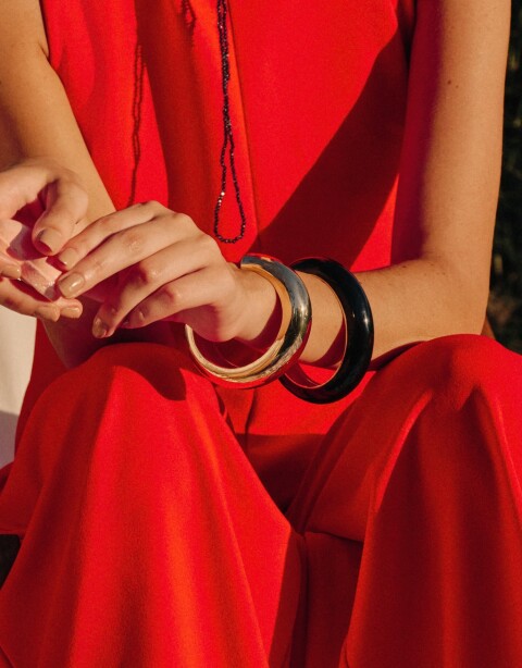 Brazaletes Color Brazalete Esmaltado - Combinacion Bicolor