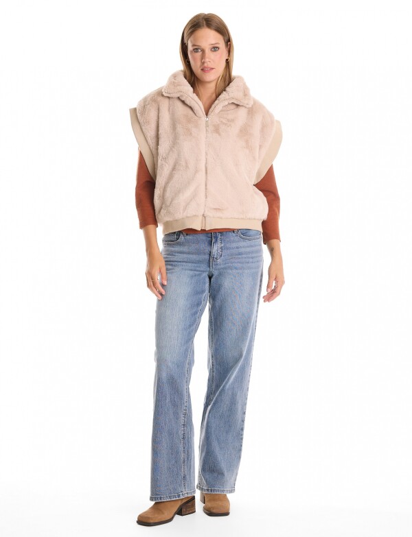 Chaleco Faux Fur BEIGE