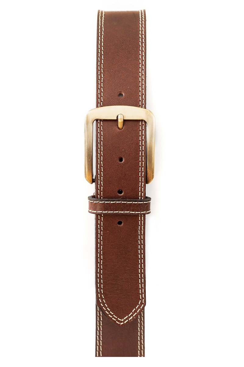 Cinto jeanero doble costura n°12 Chocolate