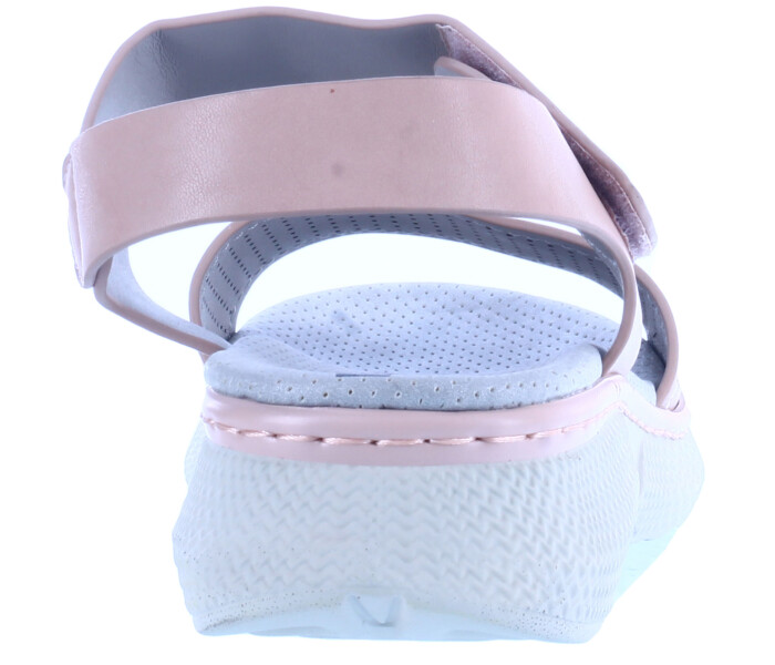 Sandalia BREA con calados y tobillera con velcro Pink