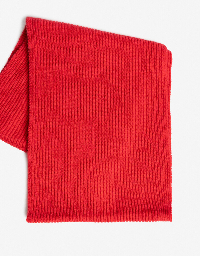 Cuellos Punto Liso Cuello Infinito Tejido - Rojo Medio