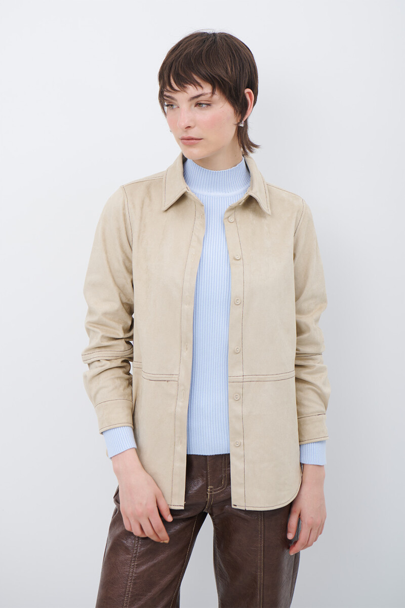 CAMISA SUEDE NATURAL