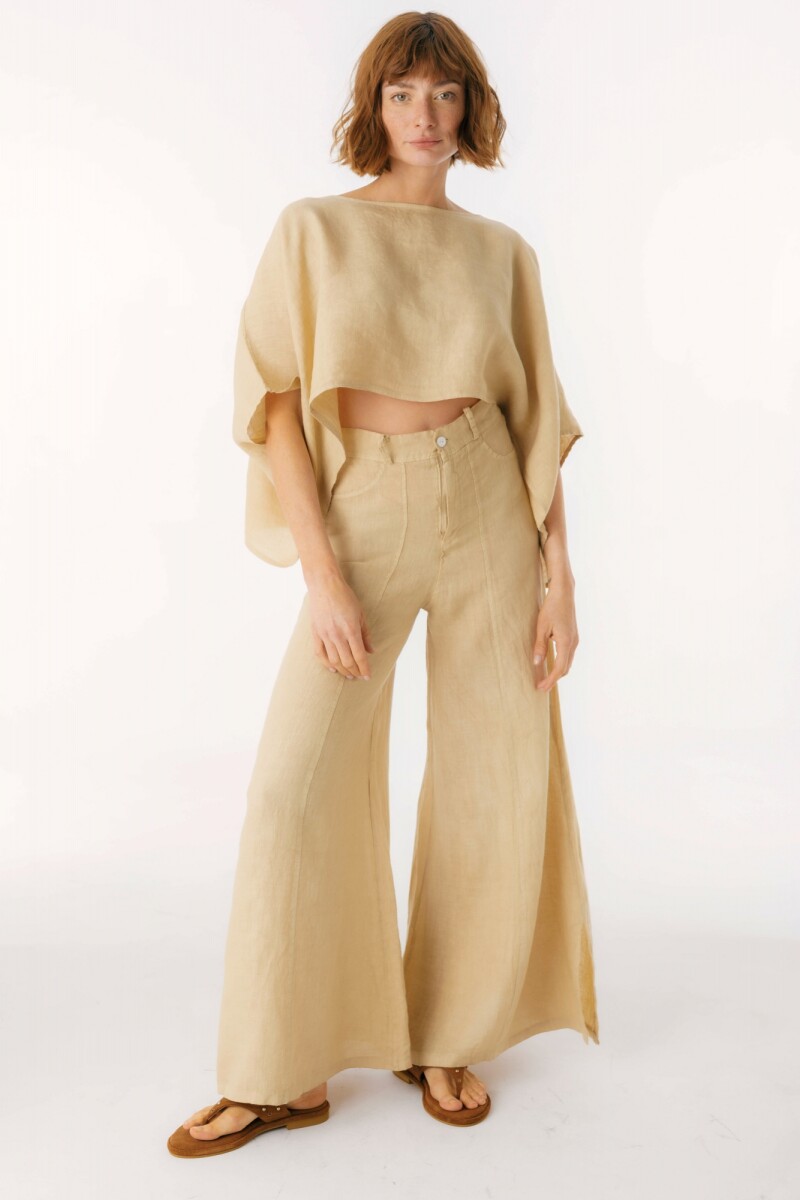 Pantalon Cuarzo Lino Beige