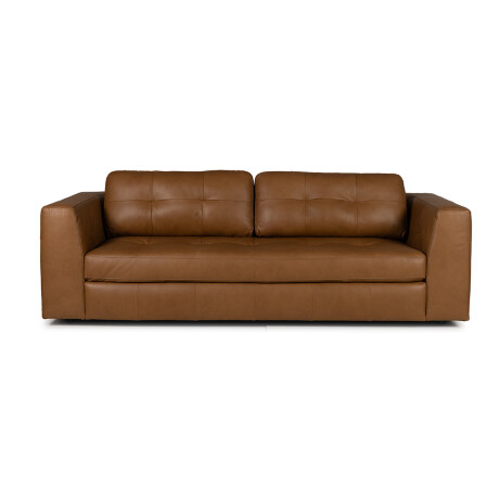 Sofá Amaro 3065 - Cuero Básico - 3 cuerpos Brown