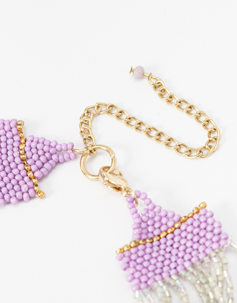 Chokers Canutillos Collar Chocker De Beads Multicolor - Dorado