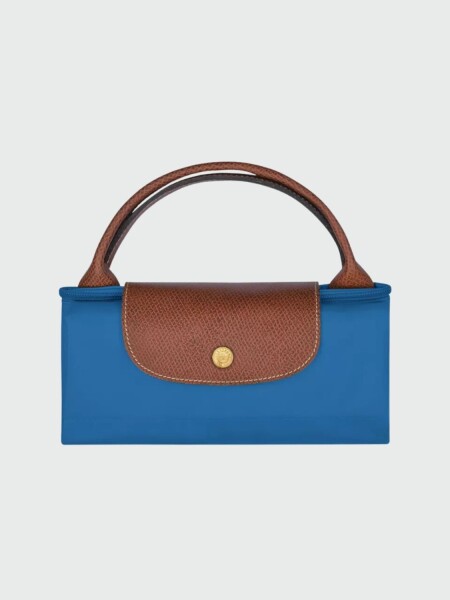 Longchamp -Bolso de viaje Longchamp plegable con cierre y asa corta, Le pliage Azul