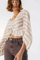 Top Zeia Rayas Beige