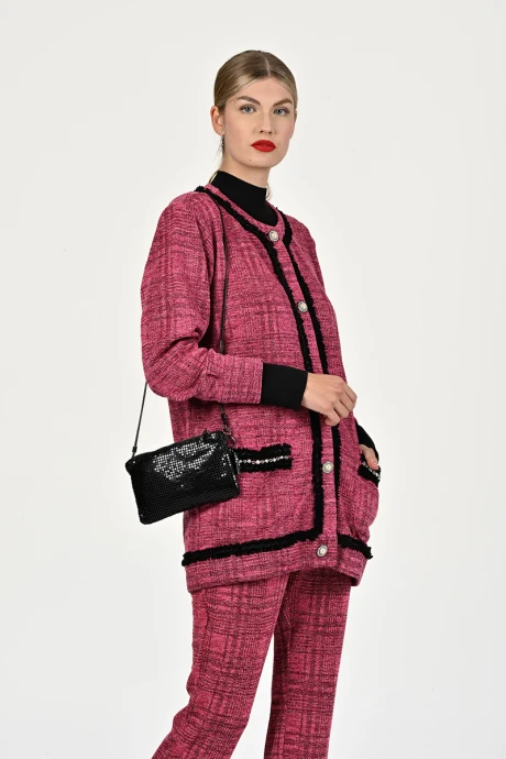 Conjunto Saco Y Pantalón Rosa Estampado