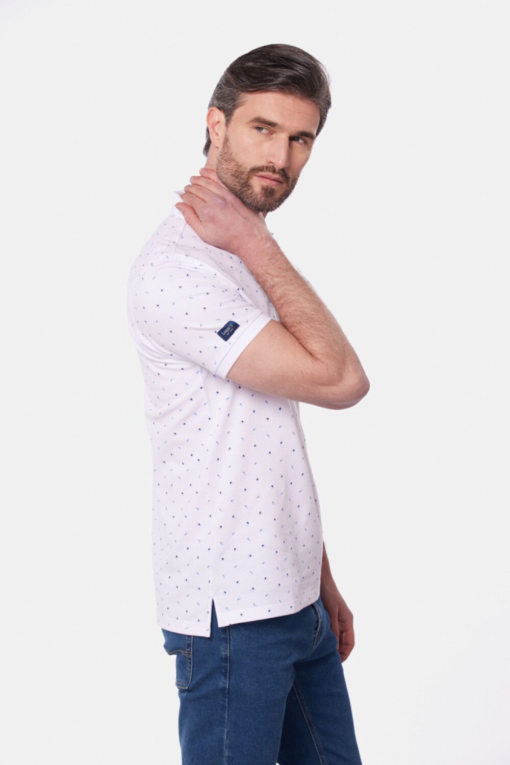 REMERA POLO ESTAMPADA Blanco