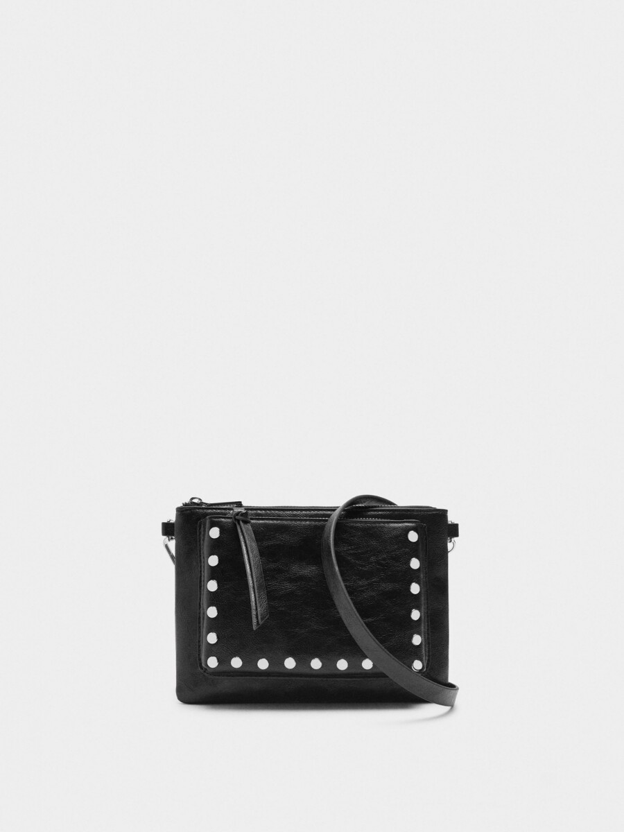 Bolso Bandolera Con Tachuelas negro