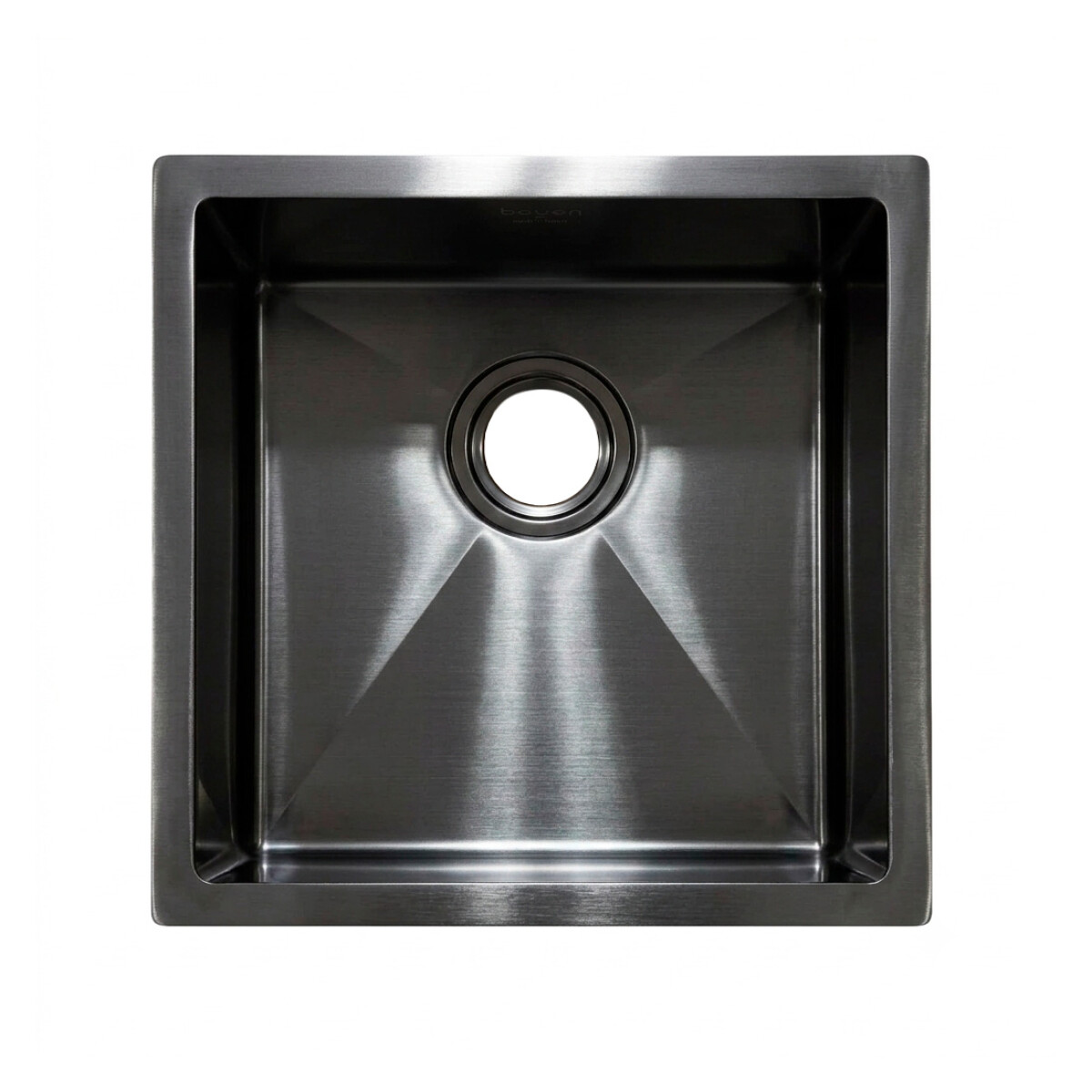 Pileta Simple 304 Color Negro 44x44x20 Cm 