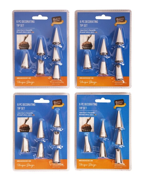 SET 6 PICOS DECORACION 1.7x3CM ACERO INOX. SET 6 PICOS DECORACION 1.7x3CM ACERO INOX.