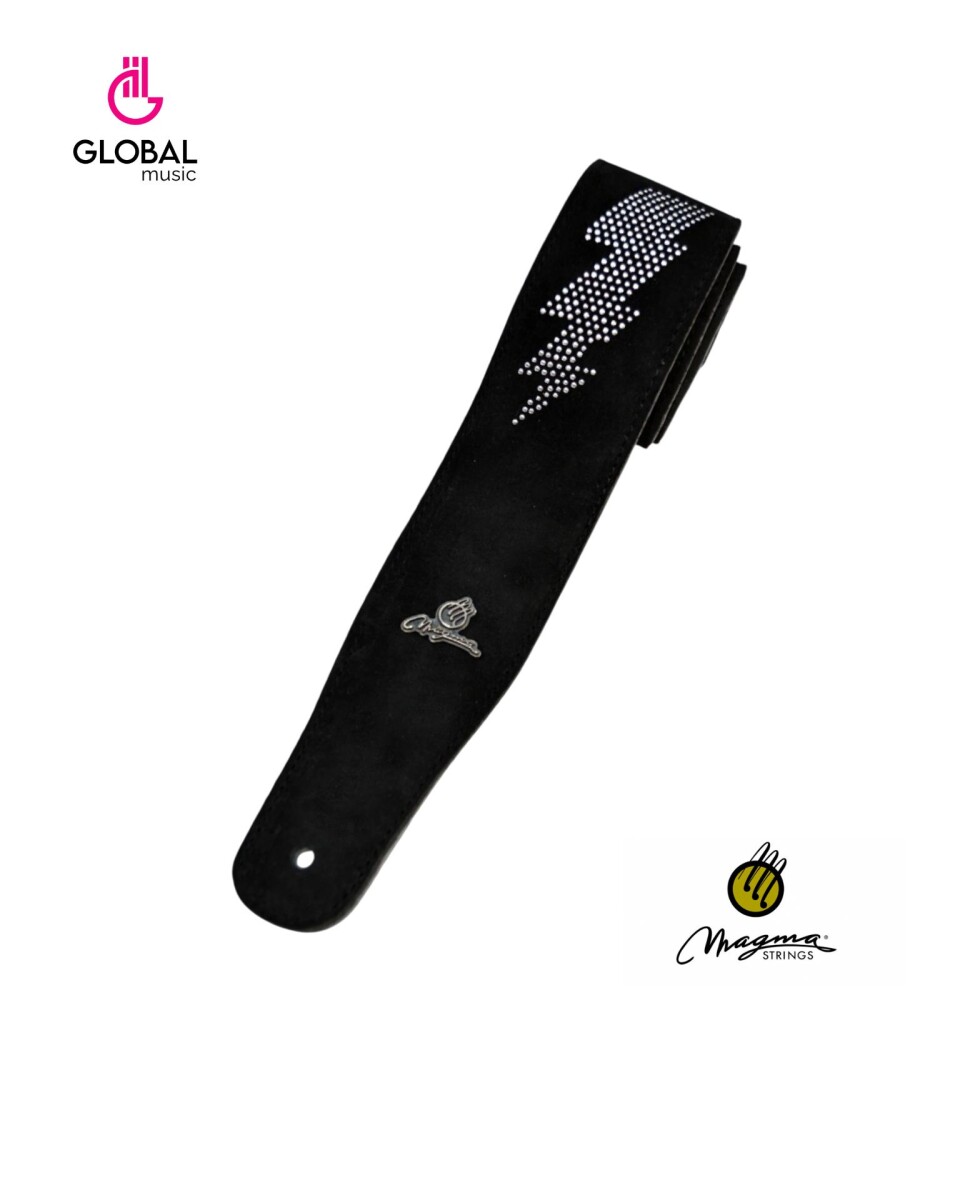 Correa Para Guitarra De Gamuza Negra Rayo 07MO01R 