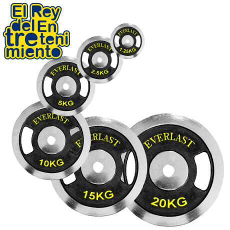 Disco Everlast En Hierro Cromado Con Agarre 10kg Disco Everlast En Hierro Cromado Con Agarre 10kg