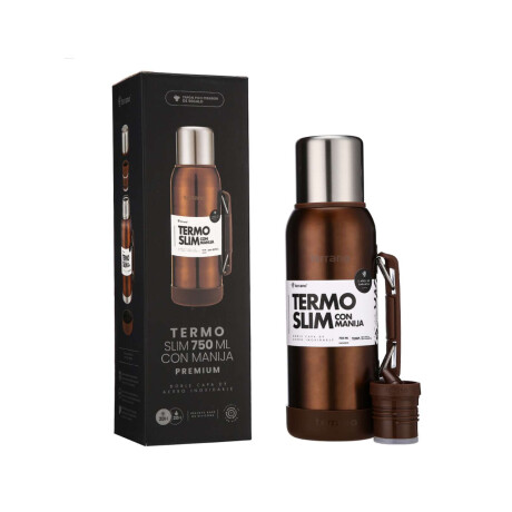 Termo Slim 750Ml. Con Base Silicona Copper