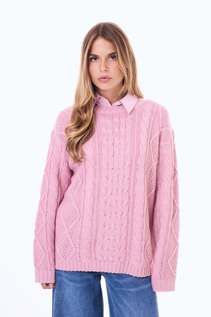 Buzo tejido Garzon Rosado