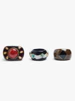 Set De Anillos Multicolor multicolor