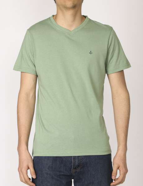 T-shirt Cuello En V Navigator Verde Medio