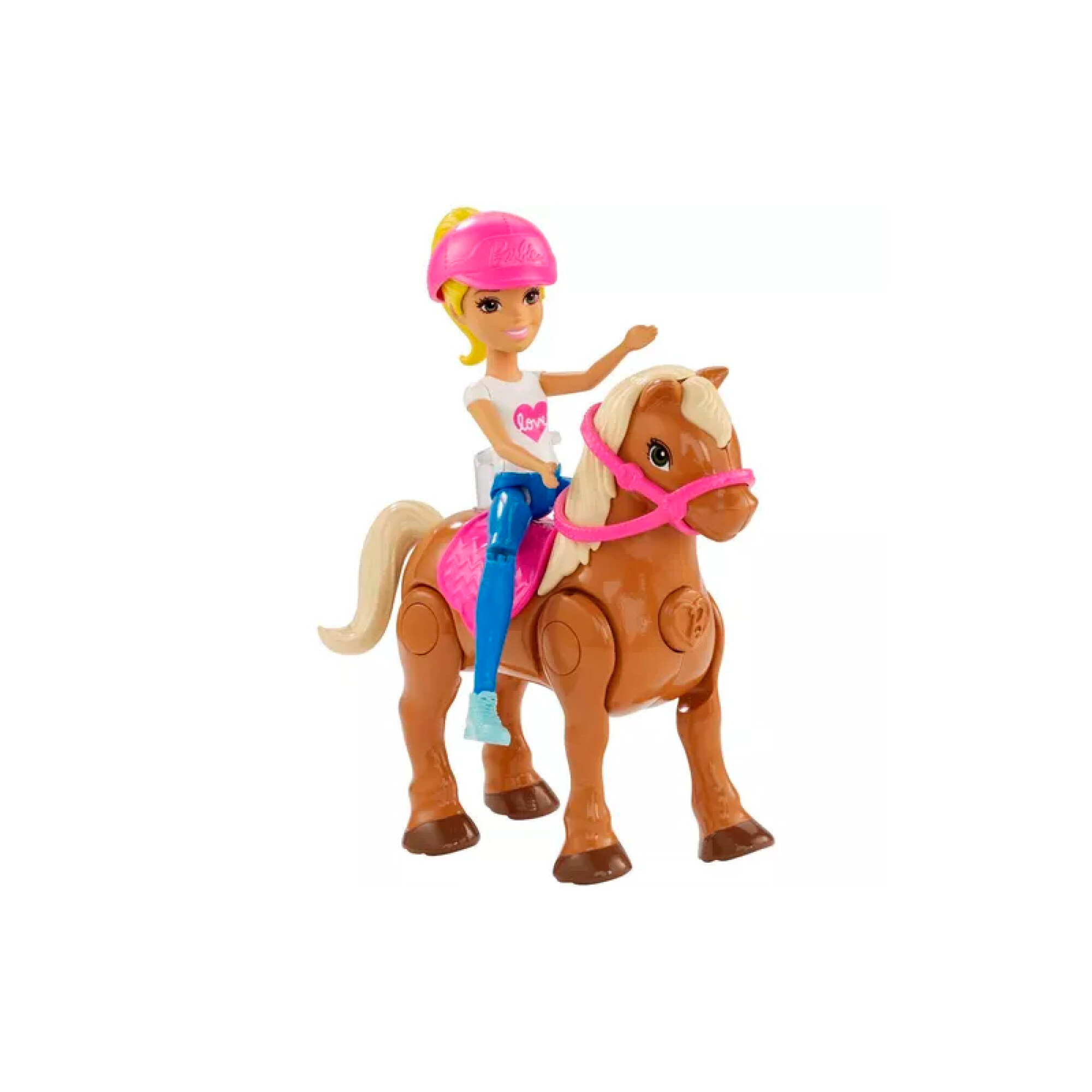 Muñeca Barbie On The Go Con Caballo Rubio — Que Regalo