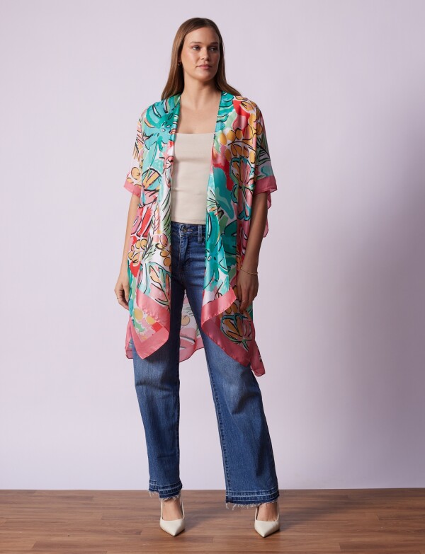 Kimono Flores ROSA/MULTI