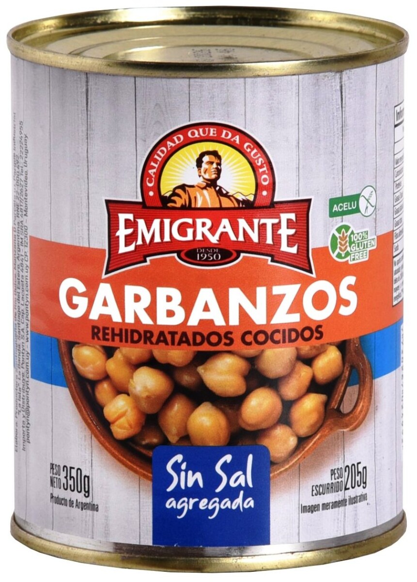 Garbanzo lata 350g sin sal EMIGRANTE 