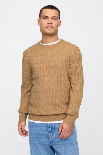 Buzo Cashsoft Ochos Hombre Soft Camel Heather