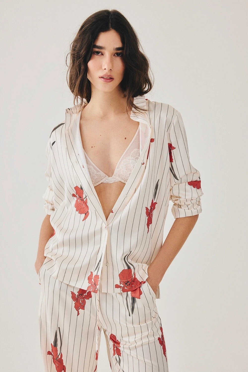 Pijama FLOWER Off White