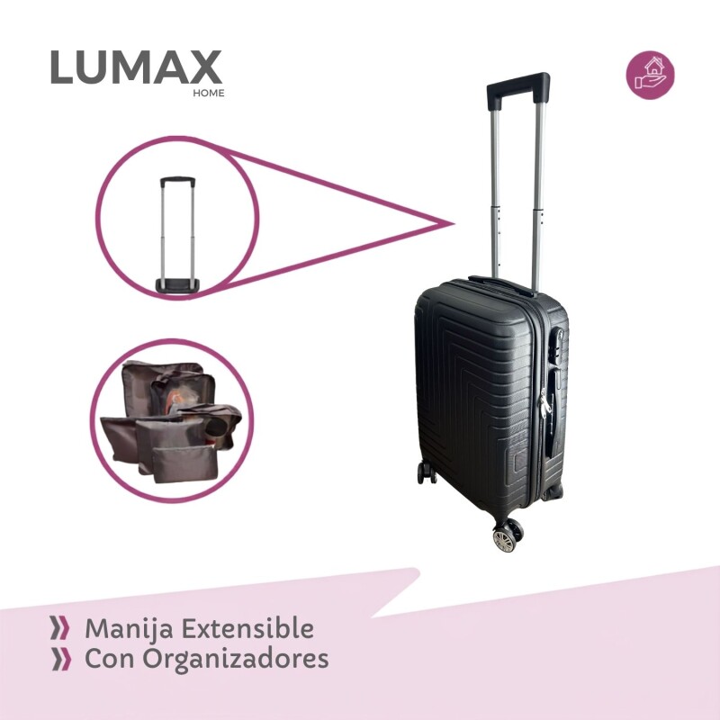 Valija Carry-on de mano Rígidas Con Organizadores Negro