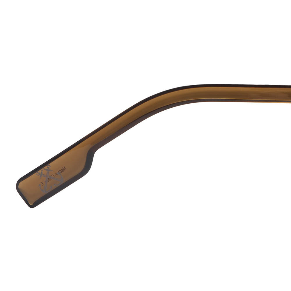 Lentes De Sol One Piece Cuadrado De Acetato Degradado Azul/Caramelo