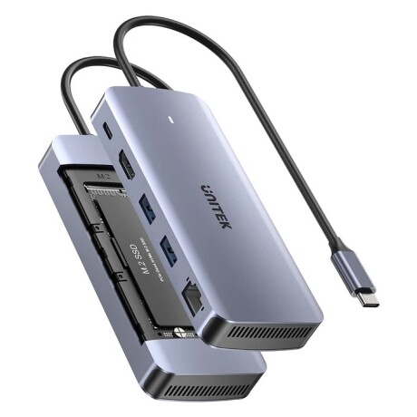 Hub Usb-c Unitek 6 en 1 10GBPS con Slot M.2 001