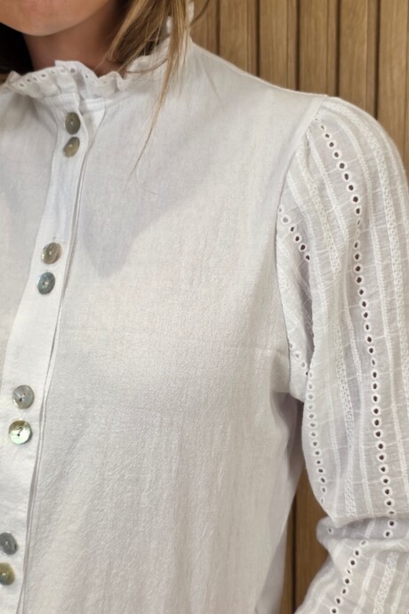 Camisa Carlita Combinada broderie