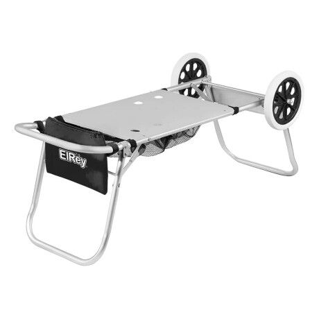Carrito Mesa De Playa Portátil Aluminio Sillas + Accesorios Negro