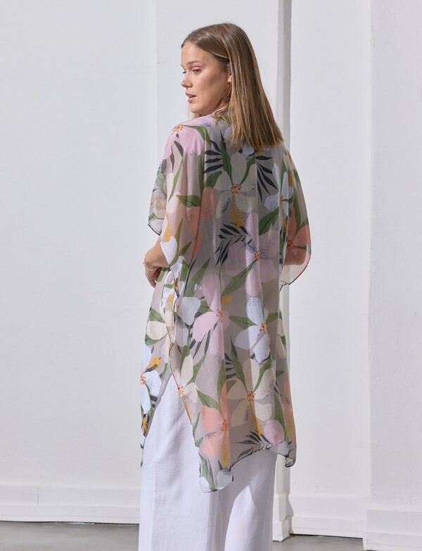Kimono Flores TOSTADO/MULTI