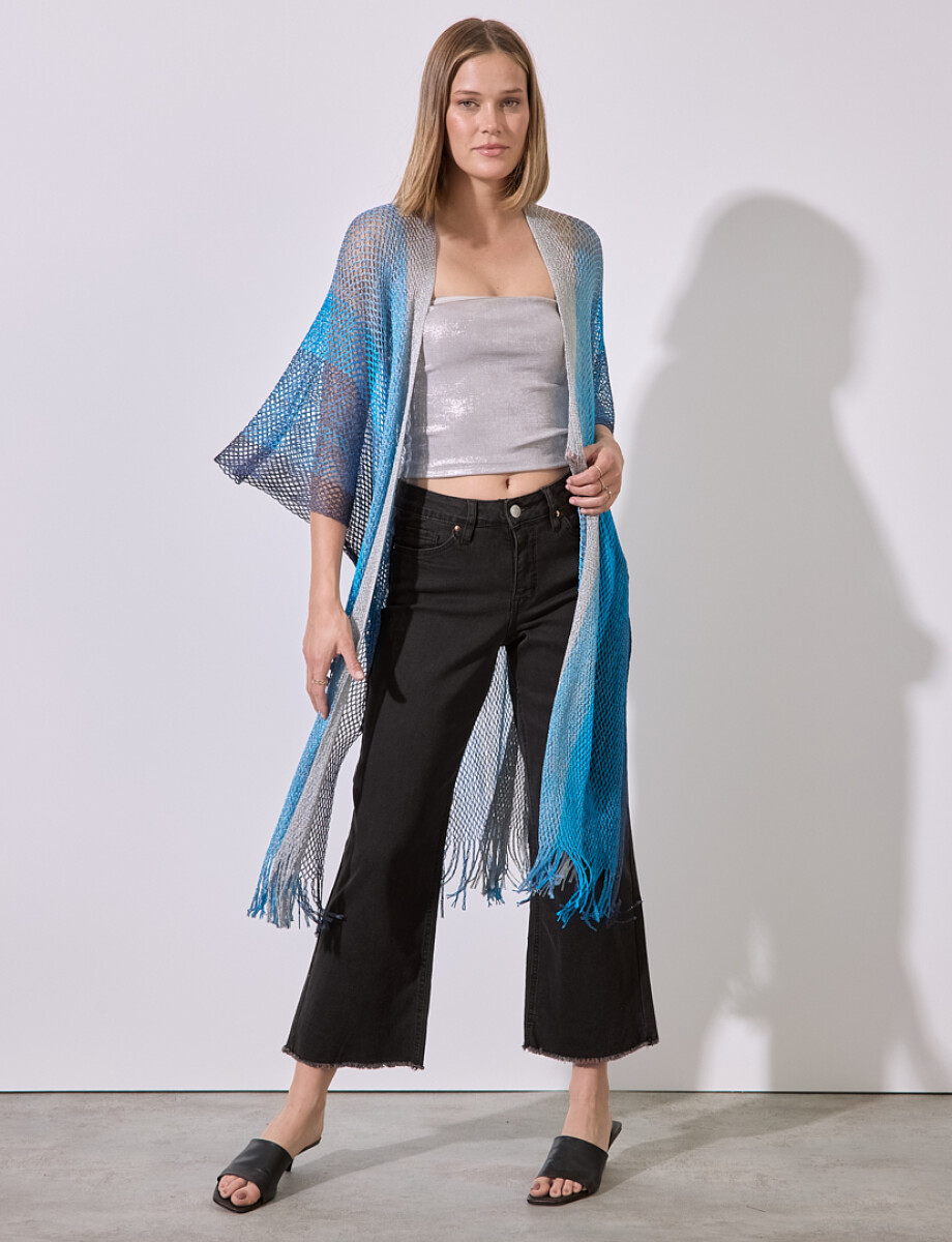 Kimono Shine - Multi/azul 