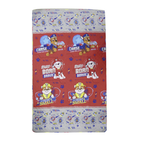 Colcha Capitoneada 1 Plaza 100% Microfibra - Paw Patrol Rojo