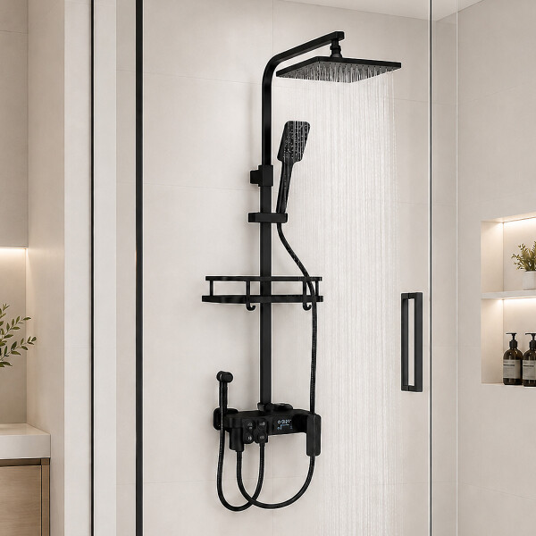 Duchero Barral Exterior Monocomando Baño Display Temperatura Duchero Barral Exterior Monocomando Baño Display Temperatura
