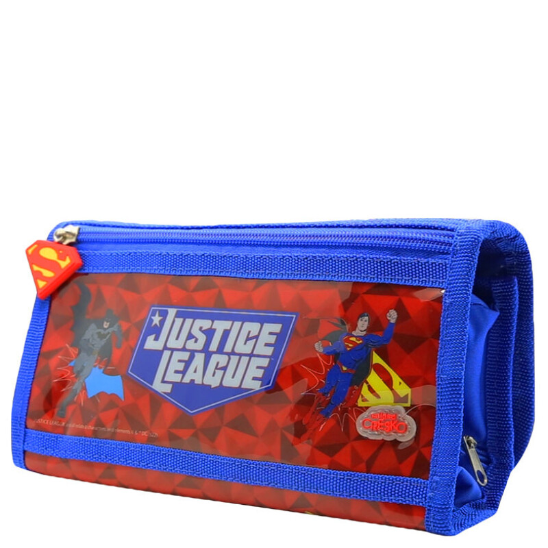 Cartuchera Superman Liga de la Justicia Azul - Rojo