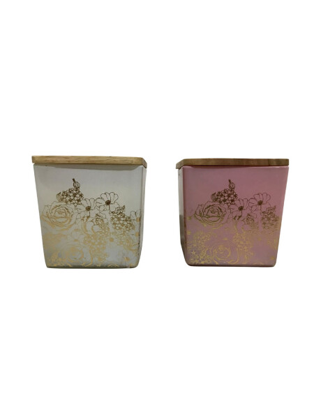 VELA AROMATICA CIRUELO ROSA/LIRIO BLANCO. 8x8x8.3CM VELA AROMATICA CIRUELO ROSA/LIRIO BLANCO. 8x8x8.3CM