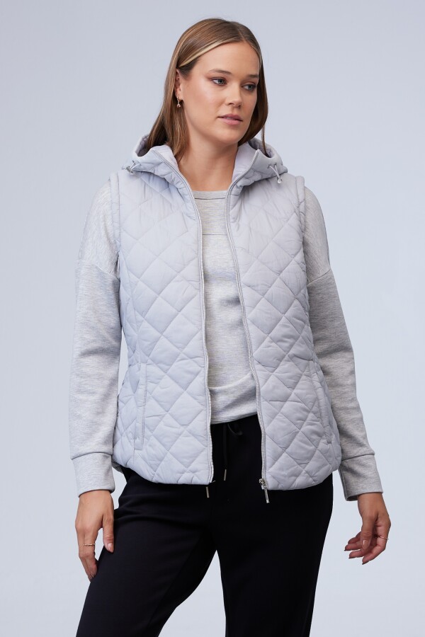 Campera & Chaleco GRIS CLARO