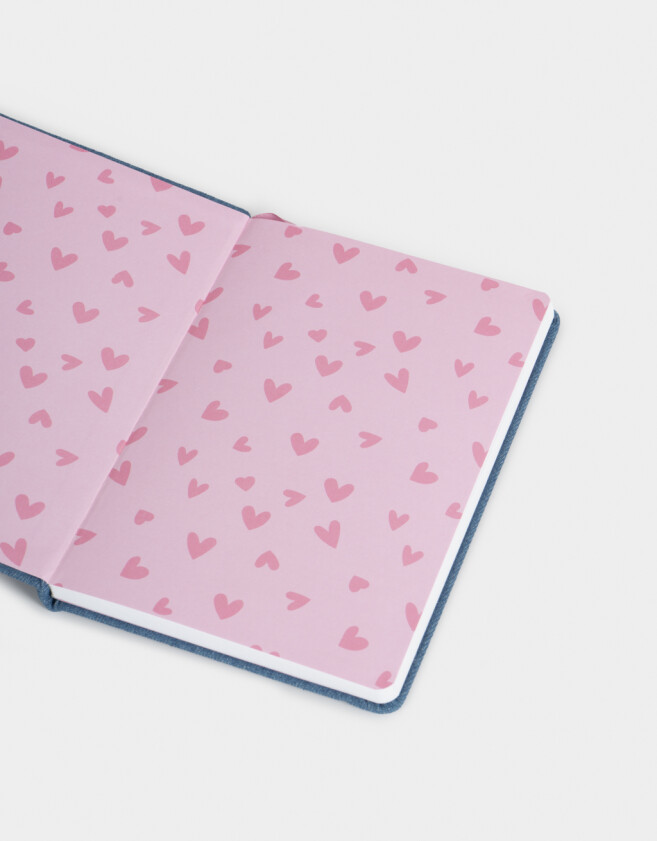 Anotadores Cuadernos y Memos Corazón Cuaderno A5 Denim Corazones - Combinacion Bicolor