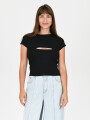 REMERA CARFOU NEGRO