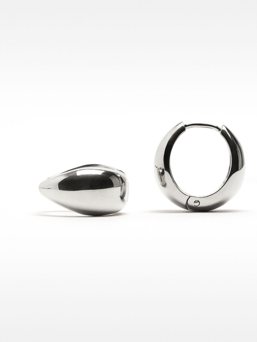 Aros Lágrima - Acero Inoxidable plateado