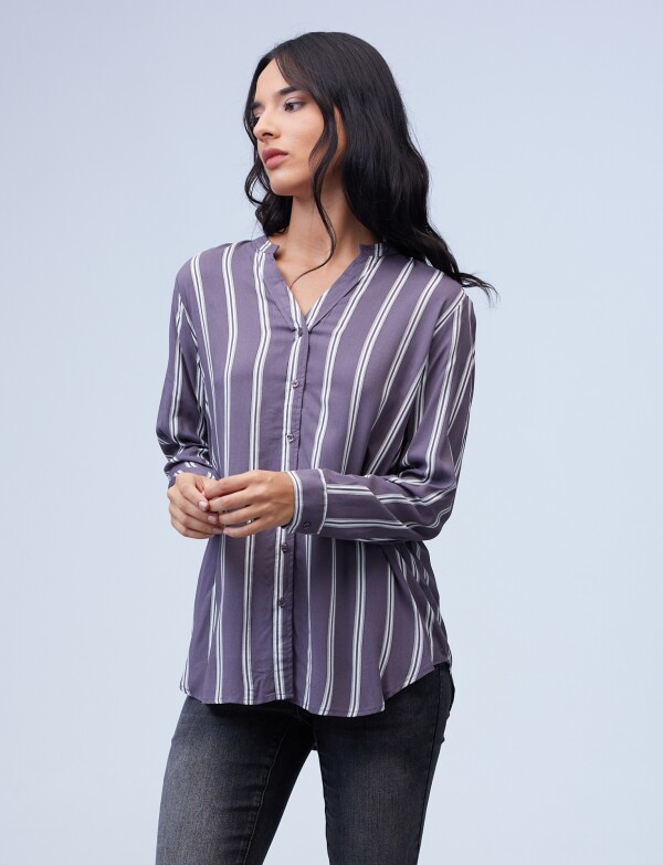 Camisa Lineas GRIS/MULTI