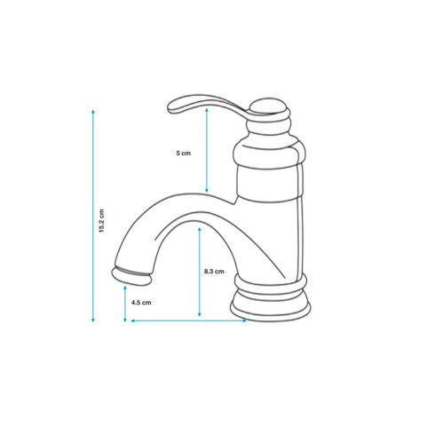 GRIFERIA DE LAVATORIO MONOCOMANDO CROMO AQUALIA 000