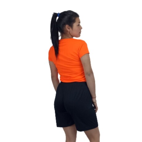 Remera Dry Fit Dama naranja fluor